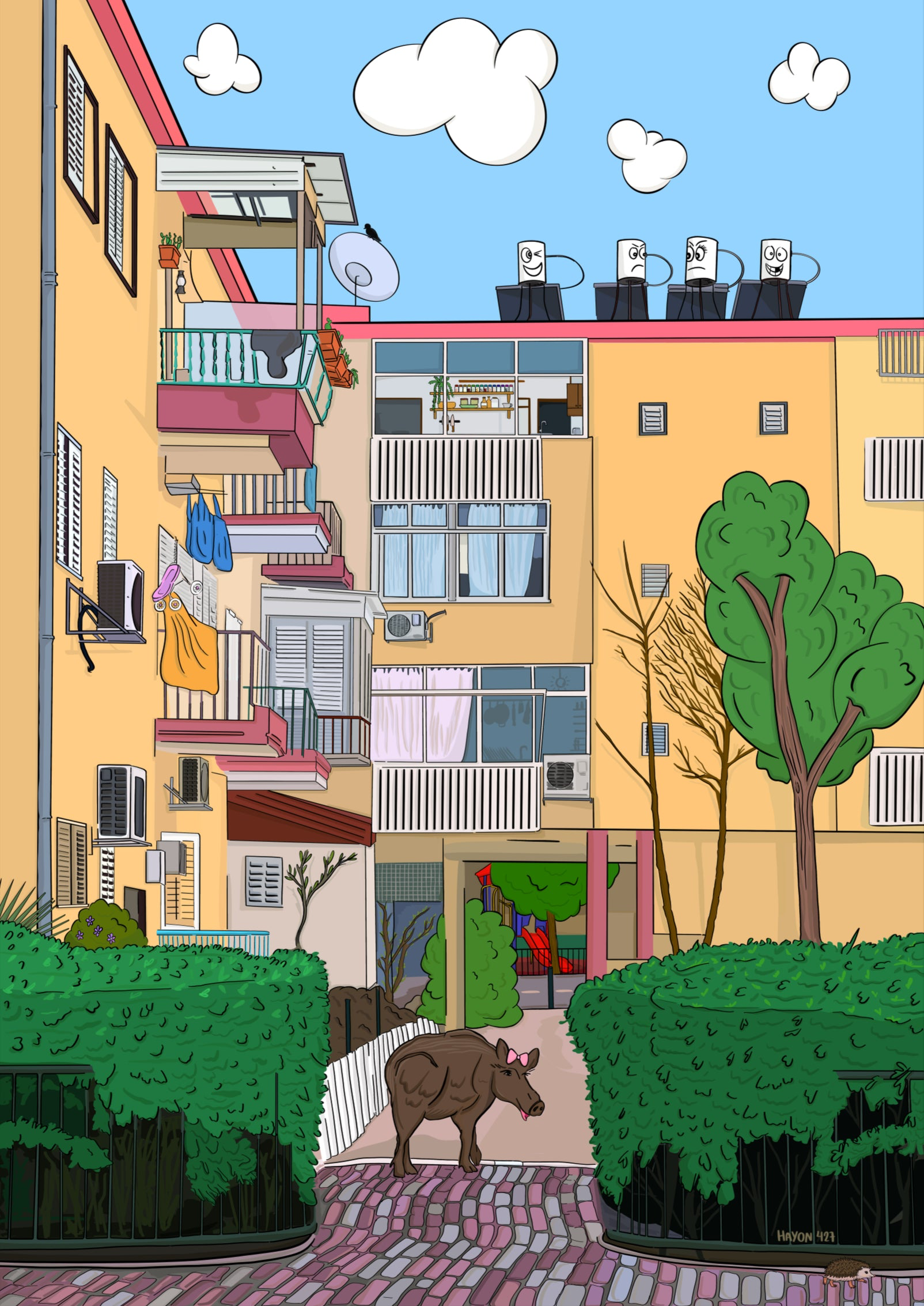 Ms Piggy in the Shikun חזירה בשיכון