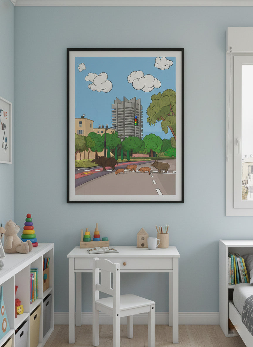 חזירים בקרית אליעזר Boars Family